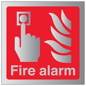 Fire Alarm - Square - Aluminium Effect