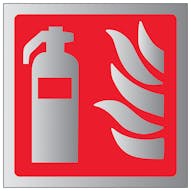 Aluminium Effect - Fire Extinguisher Symbol