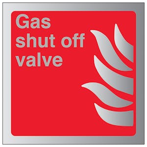 Gas Shut Off Valve - Aluminium Effect