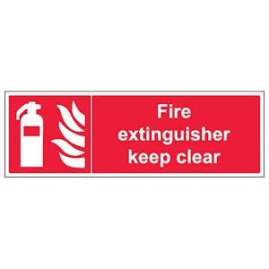 Fire Extinguisher Keep Clear - Landscape