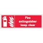 Fire Extinguisher Keep Clear - Landscape