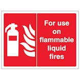 For Use On Flammable Liquid Fires - Landscape