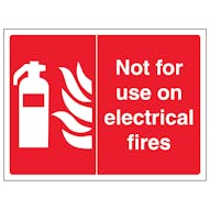 Not For Use On Electrical Fires