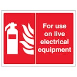 For Use On Live Electrical Equipment - Landscape