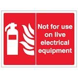 Not  For Use On Live Electrical Equipment - Landscape