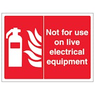 Not  For Use On Live Electrical Equipment - Landscape