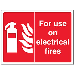 For Use On Electrical Fires - Landscape