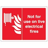Not For Use On Live Electrical Fires - Landscape
