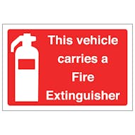 This Vehicle Carries A Fire Extinguisher