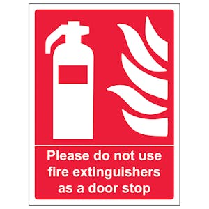 Please Do Not Use Extinguishers As A Door Stop