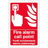 English/Polish - Fire Alarm Call Point