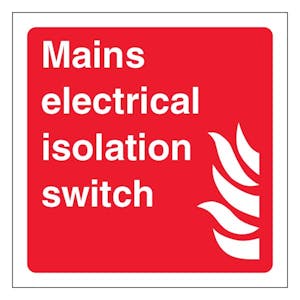 Mains Electrical Isolation Switch - Square