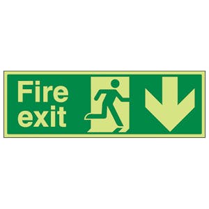 Glow In The Dark Fire Exit Signs