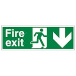 Eco-Friendly Fire Exit Arrow Down