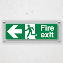 Fire Exit Arrow Left - Acrylic Sign