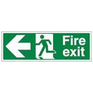 Fire Exit Arrow Left - Removable Vinyl