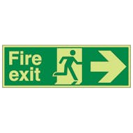 GITD Fire Exit Arrow Right