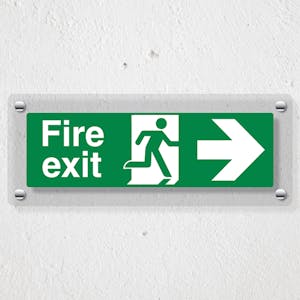 Fire Exit Arrow Right - Acrylic Sign