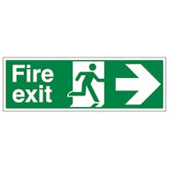 Fire Exit Arrow Right - Removable Vinyl