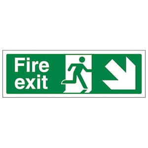 Fire Exit Arrow Down Right