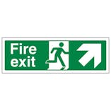 Eco-Friendly Fire Exit Arrow Up Right