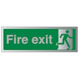 Final Fire Exit Man Right - Aluminium Effect