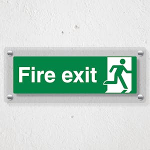 Final Fire Exit Man Right - Acrylic Sign