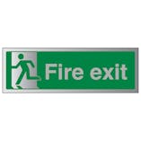 Final Fire Exit Man Left - Aluminium Effect