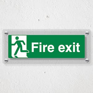 Final Fire Exit Man Left - Acrylic Sign
