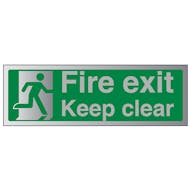Aluminium Effect - Fire Exit Keep Clear