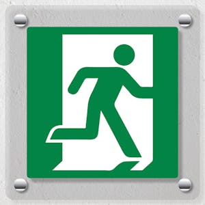Running Man Right Logo - Acrylic Sign