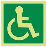 GITD Wheelchair Symbol Right
