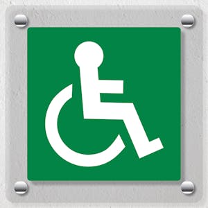 Wheel Chair Logo Facing Right - Acrylic Sign