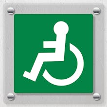 Wheel Chair Logo Facing Left - Acrylic Sign