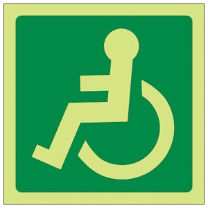 GITD Wheelchair Symbol Left