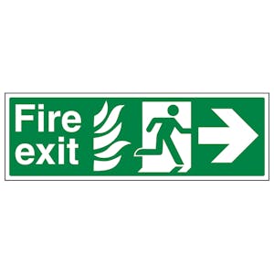 NHS Fire Exit Arrow Right