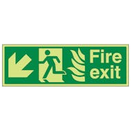 GITD NHS Fire Exit, Arrow Down Left