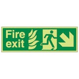 GITD NHS Fire Exit, Arrow Down Right