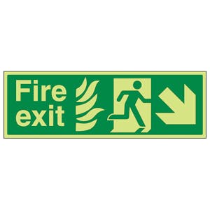 GITD NHS Fire Exit, Arrow Down Right