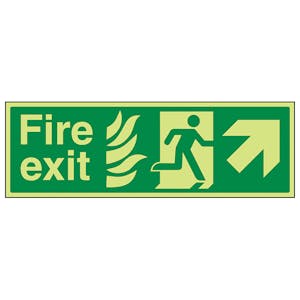 GITD NHS Fire Exit, Arrow Up Right