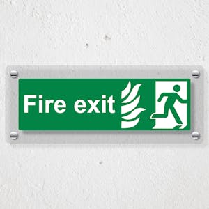 NHS Fire Exit Man Right - Acrylic Sign