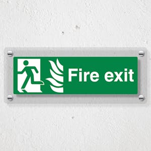 NHS Fire Exit Man Left - Acrylic Sign