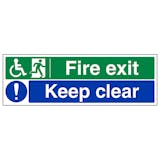 Wheel Chair Fire Exit / Keep Clear