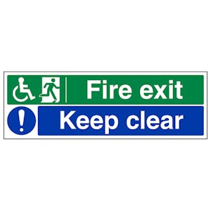 Wheel Chair Fire Exit / Keep Clear