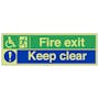 GITD Wheelchair Fire Exit/Keep Clear
