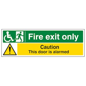 Wheel Chair Fire Exit Only / Door Alarmed