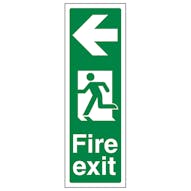 Portrait Fire Exit Arrow Left