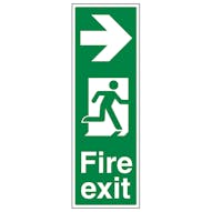 Portrait Fire Exit Arrow Right