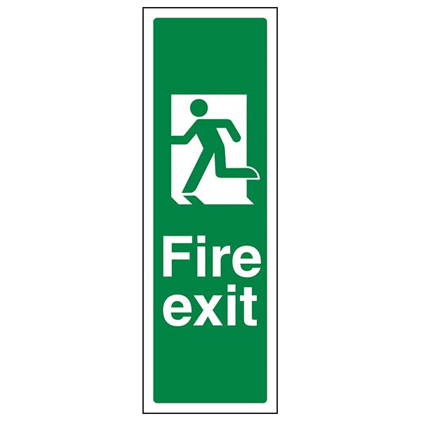 Portrait Final Fire Exit Man Left | Safety Signs 4 Less