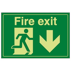 GITD Fire Exit / Man Running / Down